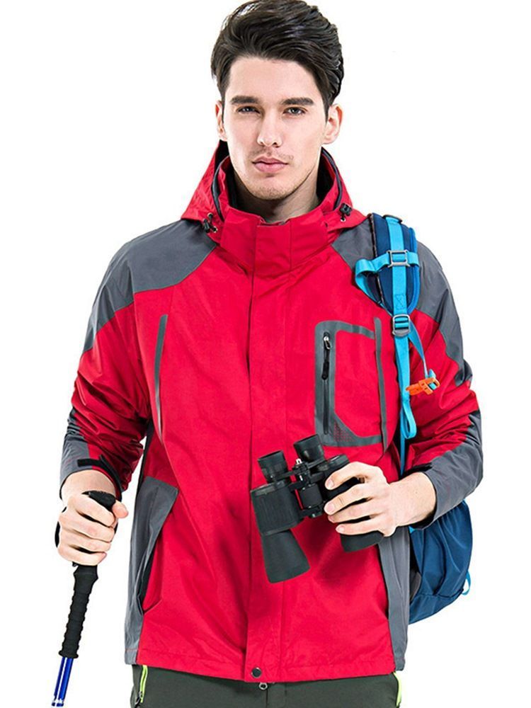 Tops De Macacão Masculino De Duas Peças De Poliéster À Prova De Vento Para Escalada
