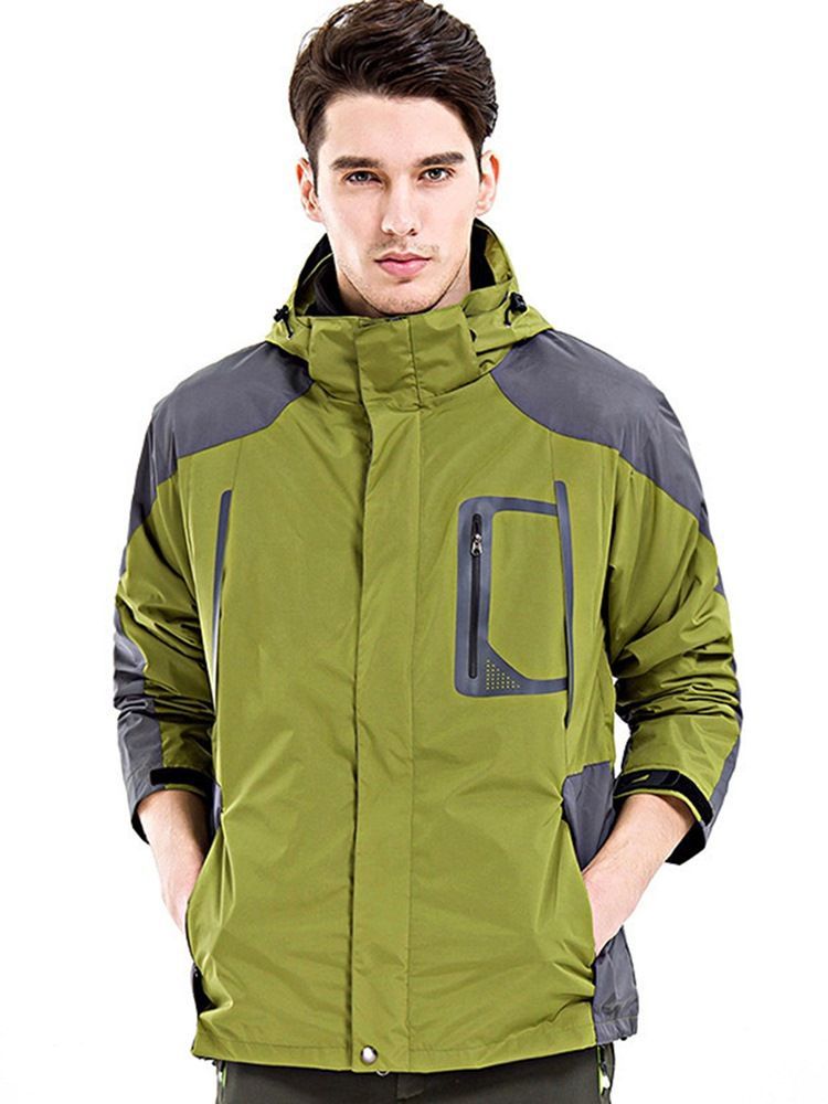Tops De Macacão Masculino De Duas Peças De Poliéster À Prova De Vento Para Escalada