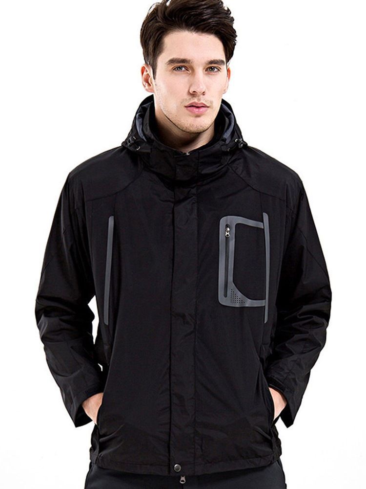 Tops De Macacão Masculino De Duas Peças De Poliéster À Prova De Vento Para Escalada