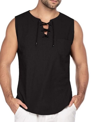 Camiseta Masculina Lisa Lisa Sem Mangas Casual