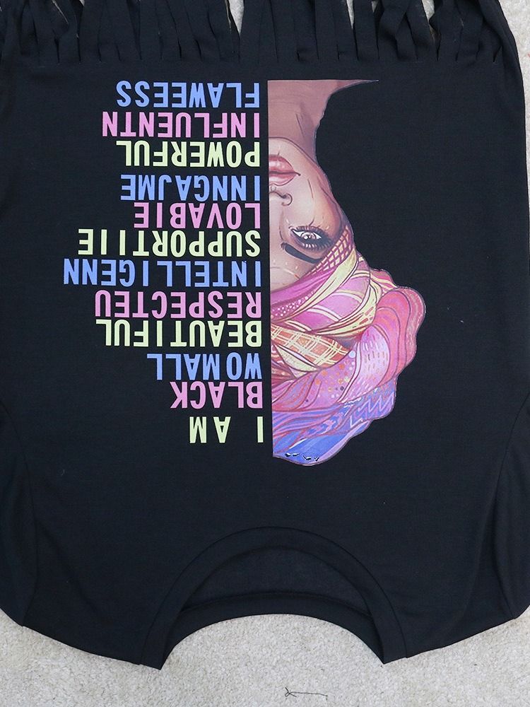 Carta Camiseta De Gola Redonda Manga Curta Reta Moda Feminina