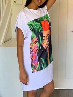 T-shirt Feminina Com Gola Redonda E Comprimento Médio Plant Western