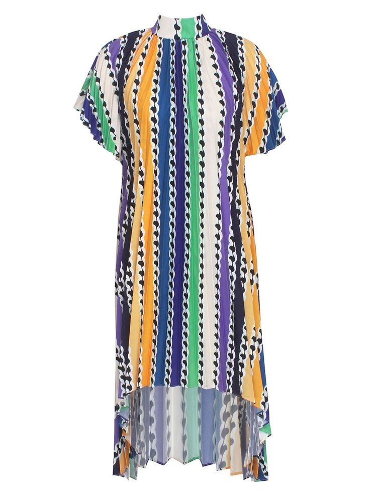 Pulôver Feminino Com Gola Curta Assimétrica Vestido Regular