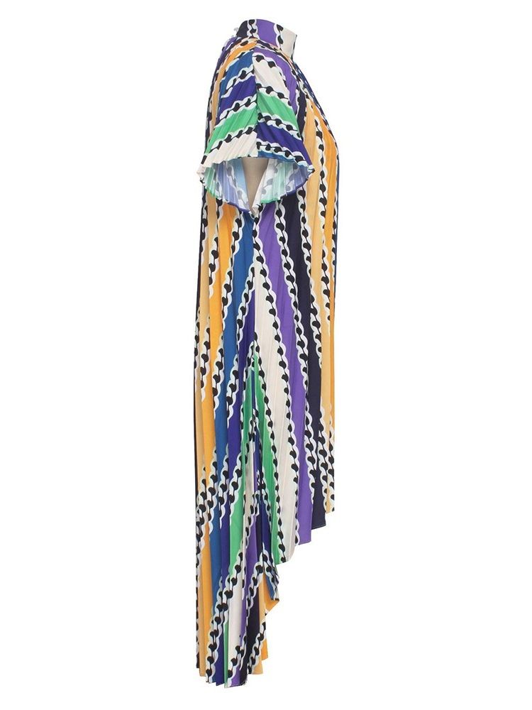 Pulôver Feminino Com Gola Curta Assimétrica Vestido Regular