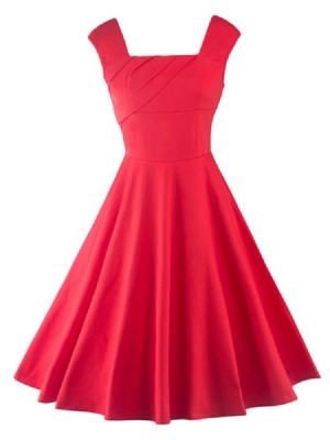 Vestido Feminino De Patchwork Com Alça Espaguete Plissada Em Linha