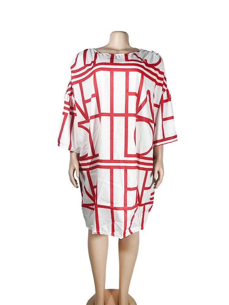 Vestido Feminino Reto De Mangas Três Quartos Em Patchwork Na Altura Do Joelho Reto Para Escritório
