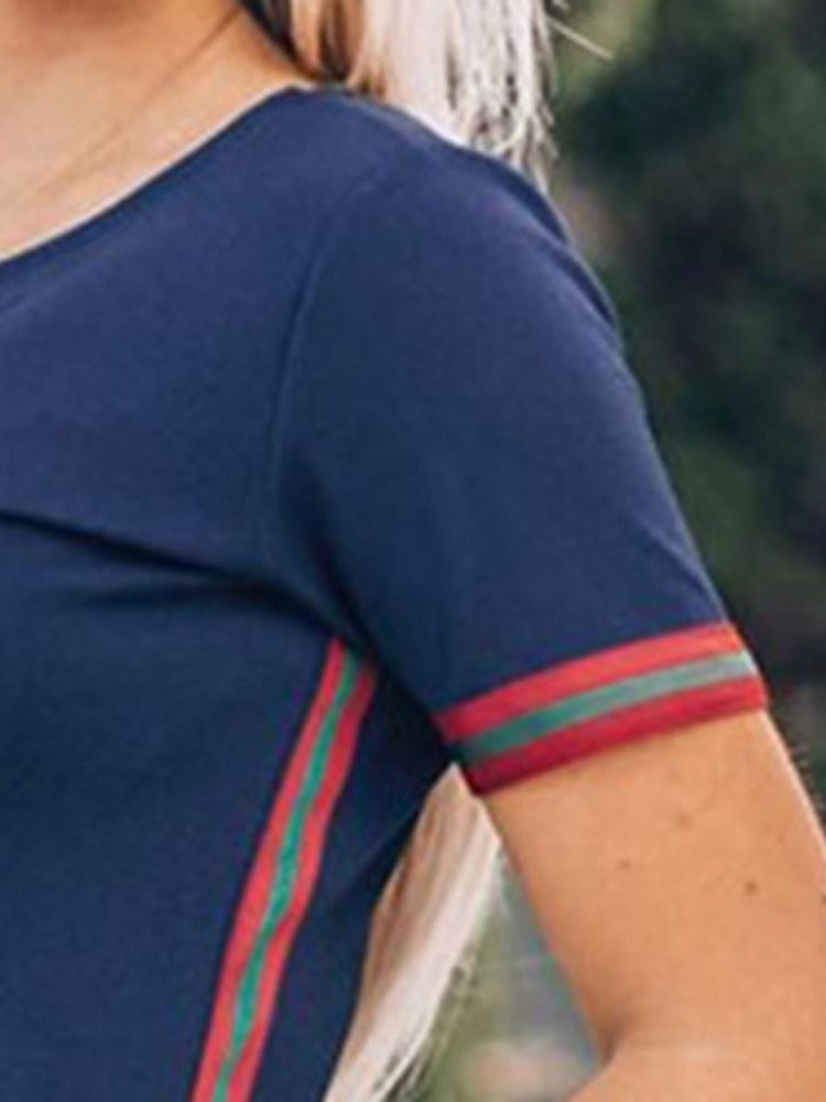 Vestido Normal Feminino Acima Do Joelho Em Volta Do Pescoço