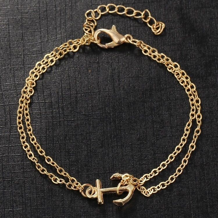 Tornozeleira De Praia Requintada Anchor Para Mulheres