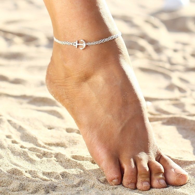 Tornozeleira De Praia Requintada Anchor Para Mulheres