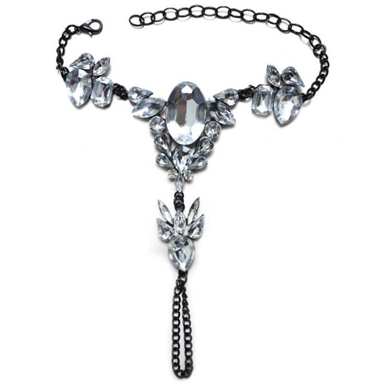 Tornozeleira De Strass Colorido Estilo Exótico