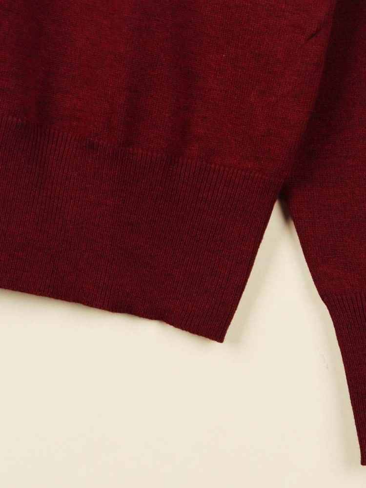 Camisola Feminina De Manga Comprida De Natal Com Decote Em V