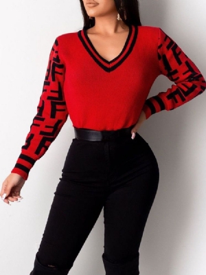 Camisola Feminina Regular Africana Com Decote Em V