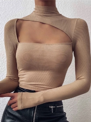 Suéter Curto Fino Oco Feminino
