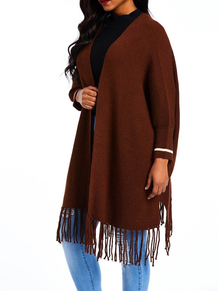 Suéter Feminino Tassel Nine Points Manga Solta