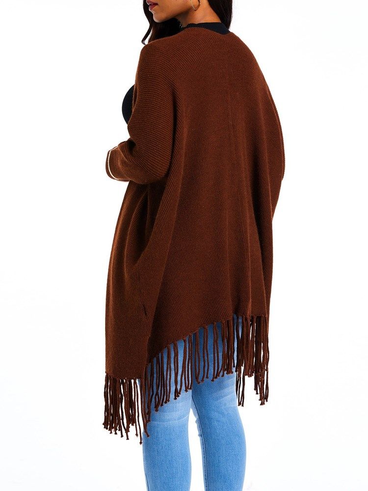 Suéter Feminino Tassel Nine Points Manga Solta
