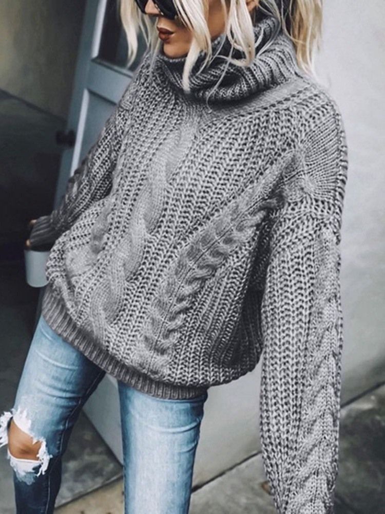 Suéter Regular Feminino De Mangas Compridas Em Patchwork Fino