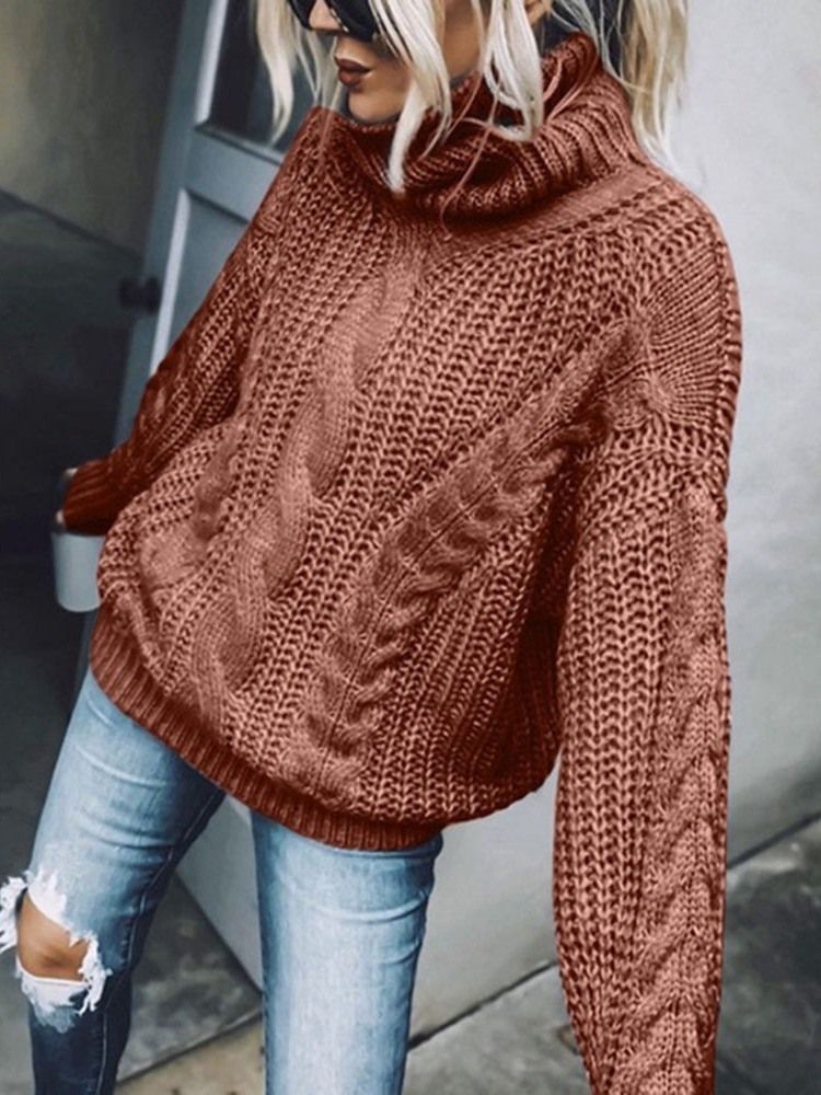 Suéter Regular Feminino De Mangas Compridas Em Patchwork Fino