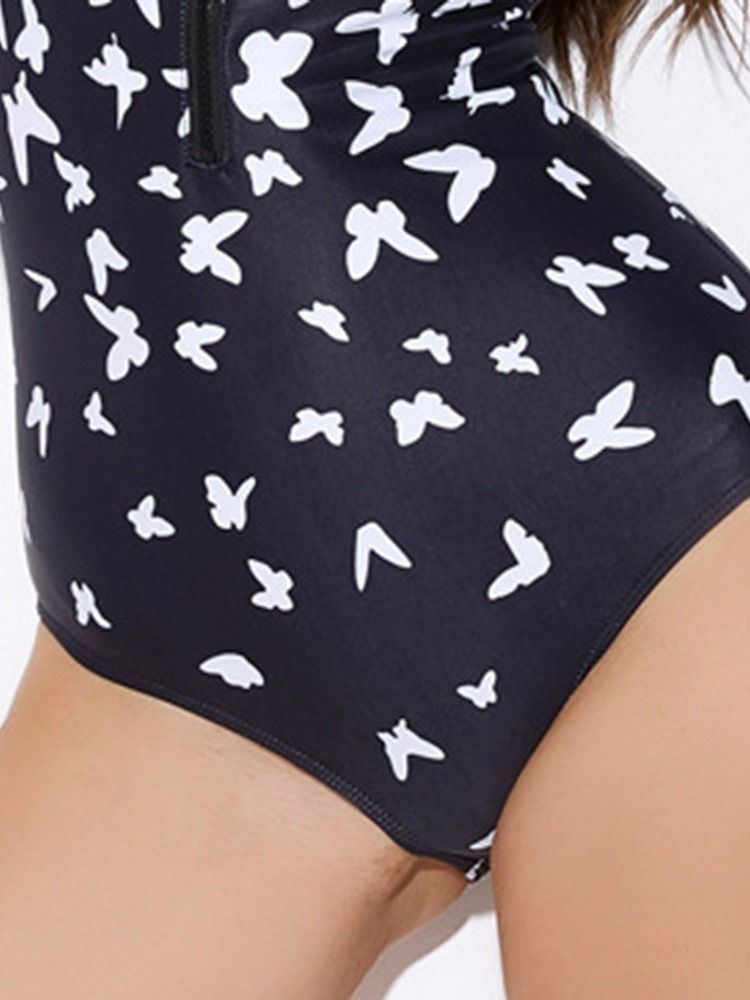 Animal Feminino Zipper Beach Look Sexy Trajes De Banho