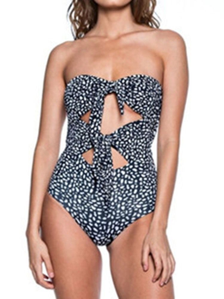 Bowknot Feminino Sexy Polka Dots Micro Swimwear