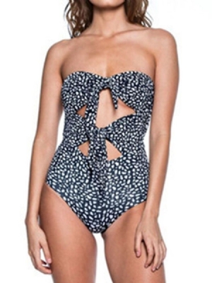 Bowknot Feminino Sexy Polka Dots Micro Swimwear