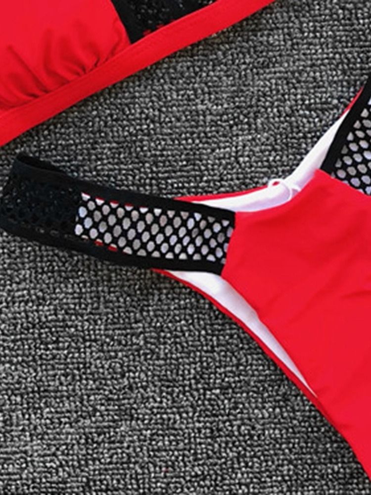 Conjunto De Biquíni Com Bloco Colorido Feminino