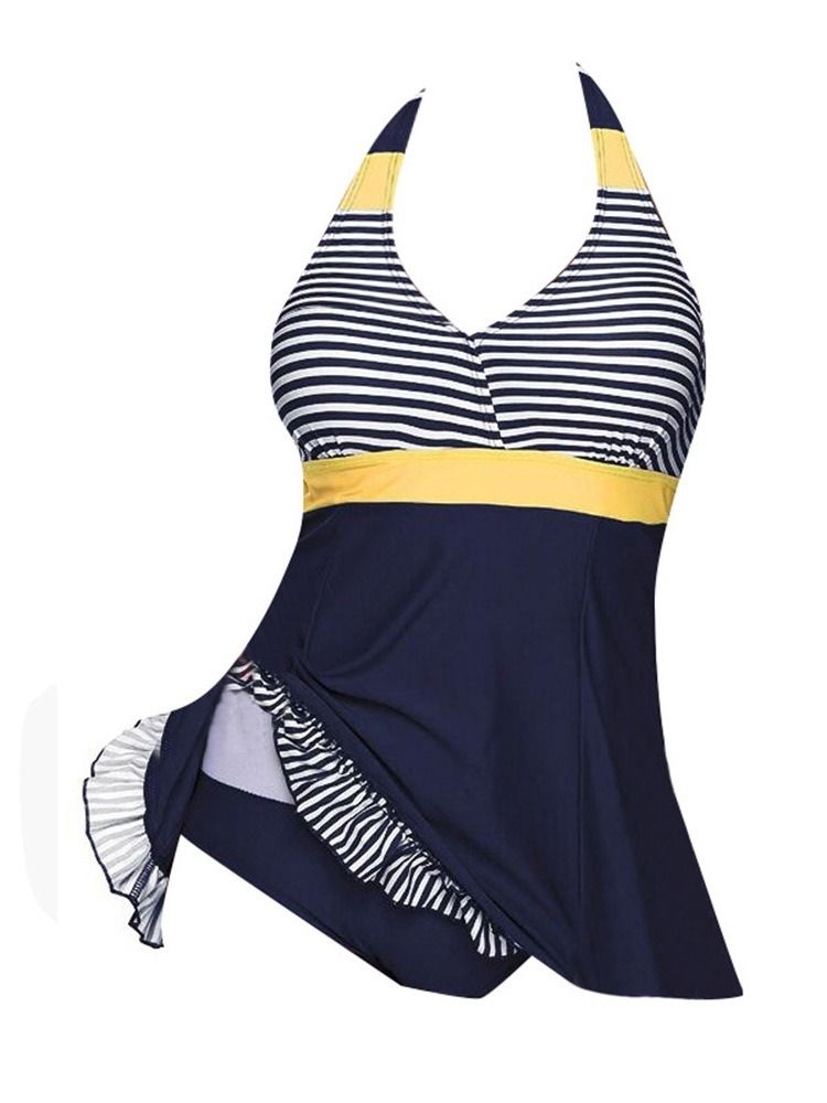 Conjunto Feminino Falbala Patchwork Patchwork Tankini