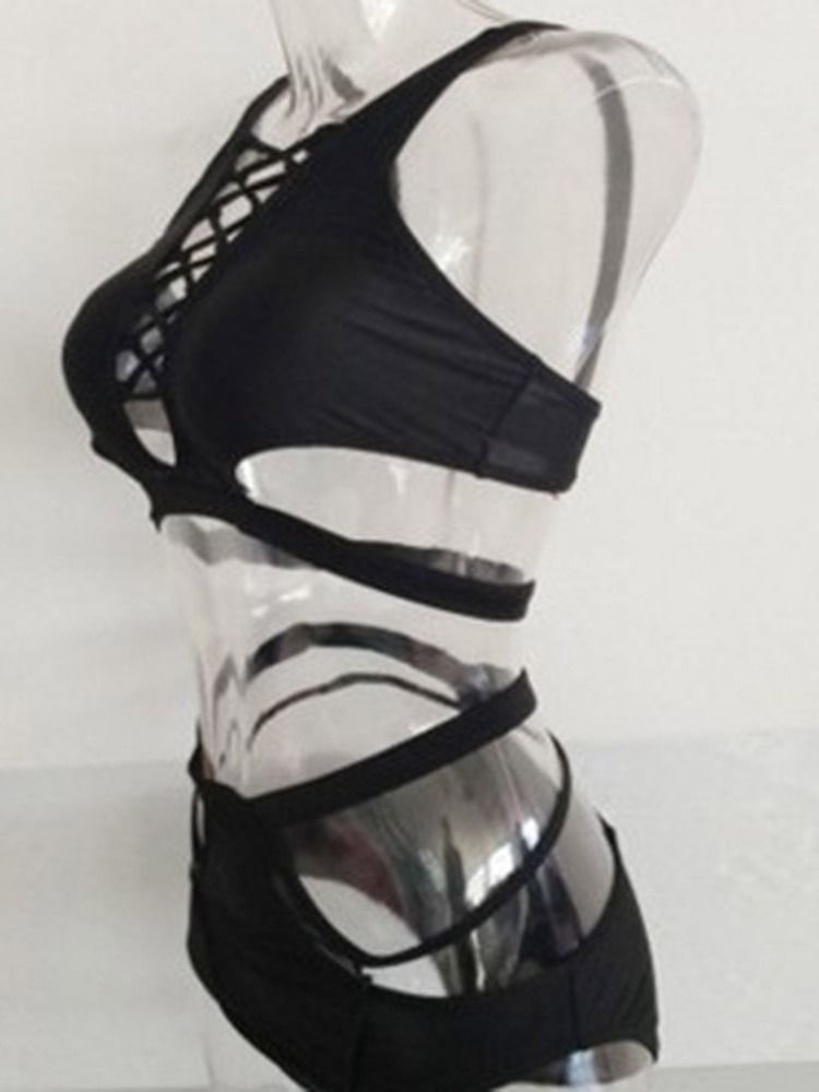 Conjunto Tankini Feminino Simples Renda