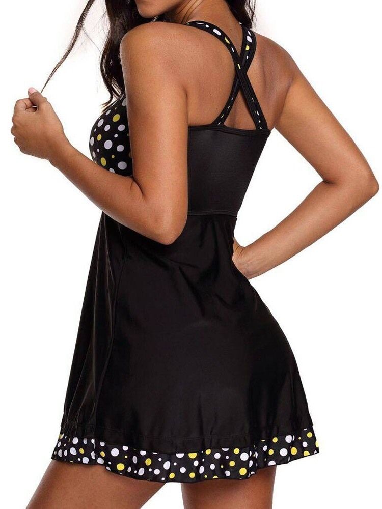 Conjunto Tankini Feminino Traje De Banho Sexy Com Bolinhas