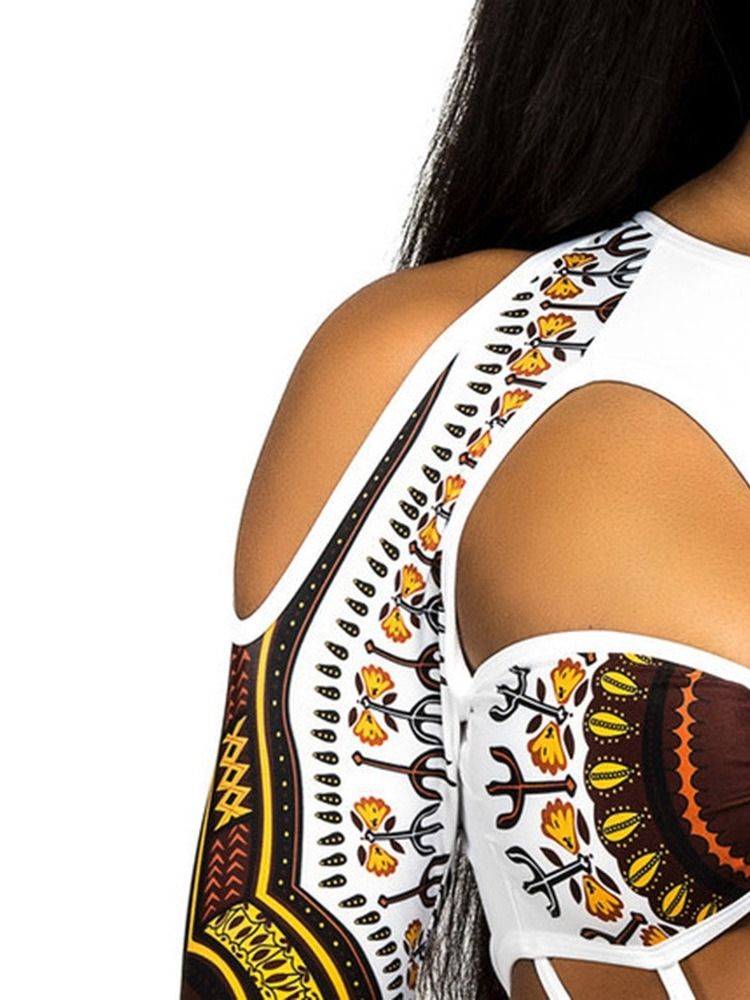 Roupa De Banho Feminina Com Bloco De Cores Sexy E Oco