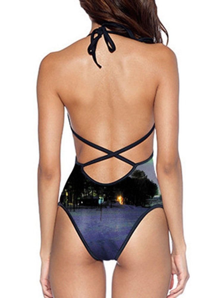 Roupa De Banho Feminina Com Cadarço De Tecido