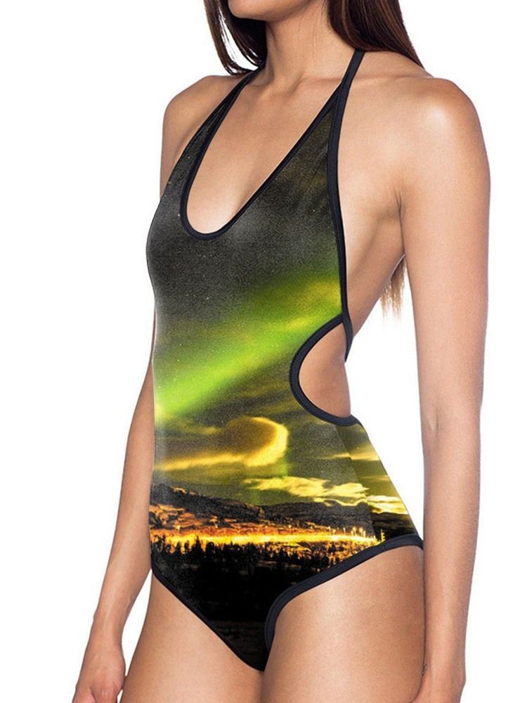 Roupa De Banho Feminina Com Cadarço De Tecido