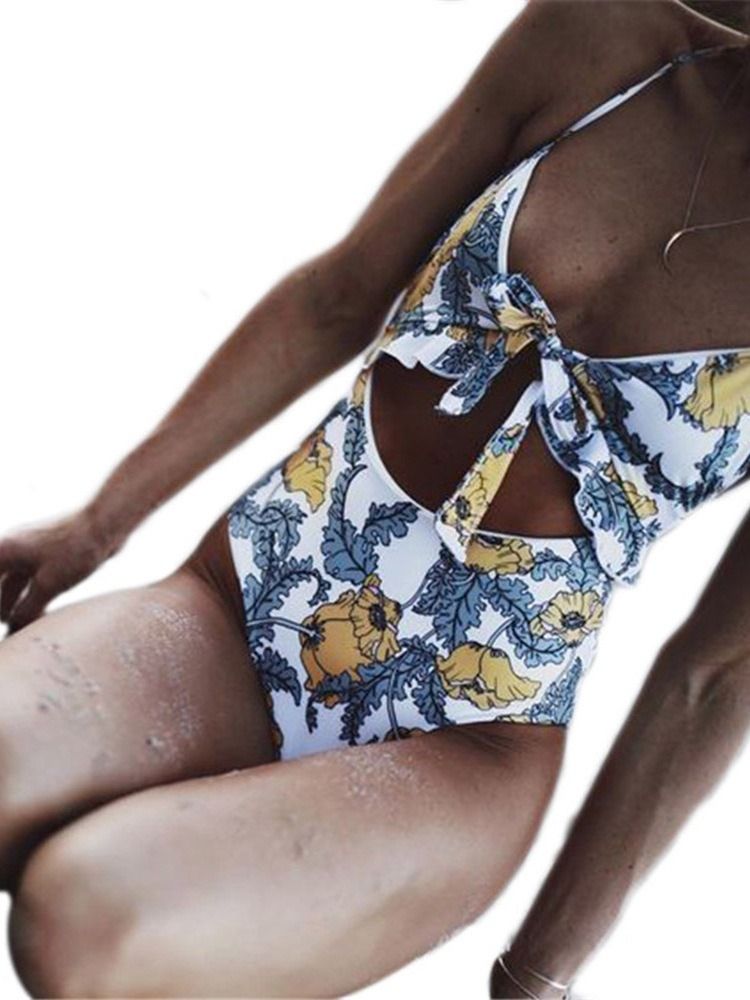 Roupa De Banho Floral Com Renda Feminina Sexy
