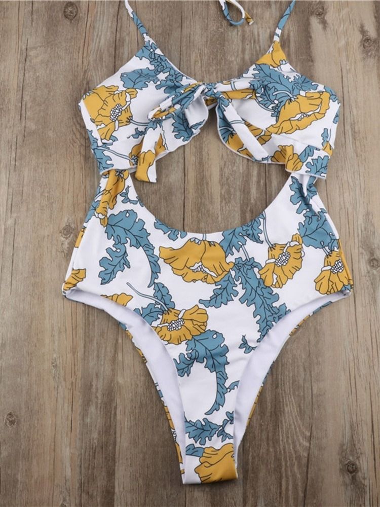 Roupa De Banho Floral Com Renda Feminina Sexy