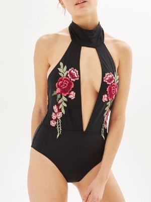 Roupa De Banho Floral Sexy De Uma Peça Feminina
