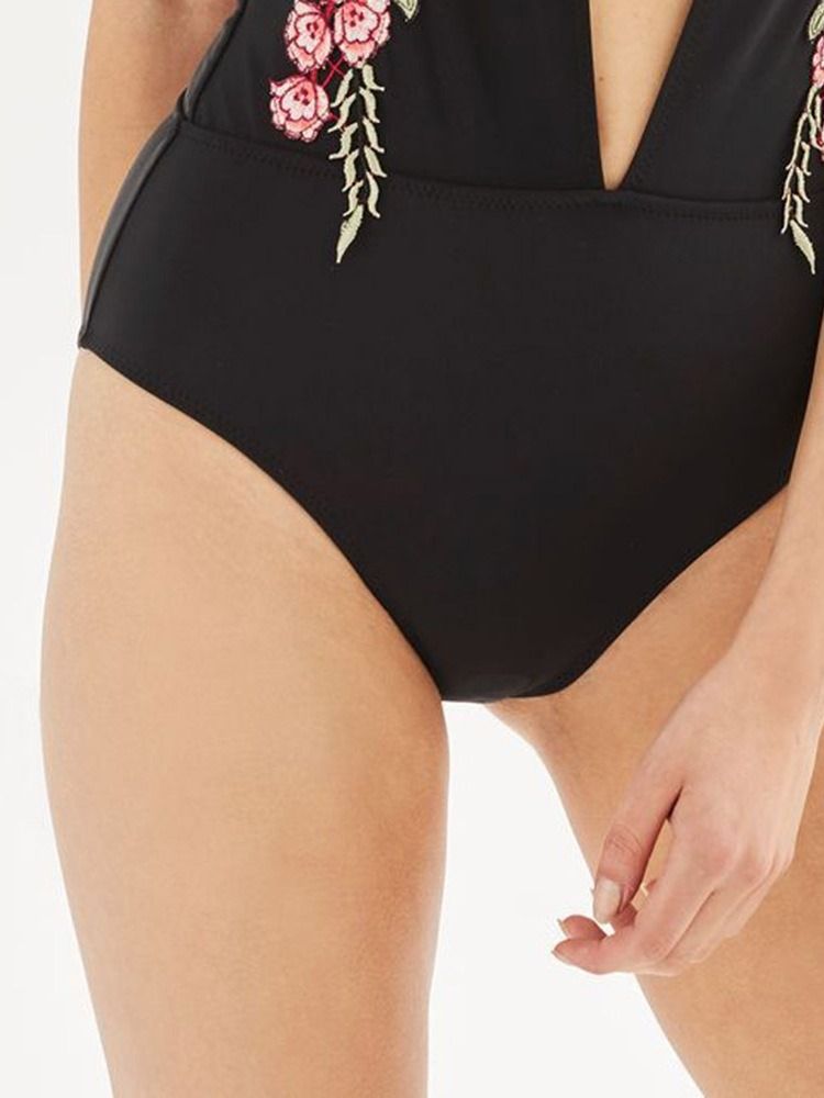 Roupa De Banho Floral Sexy De Uma Peça Feminina