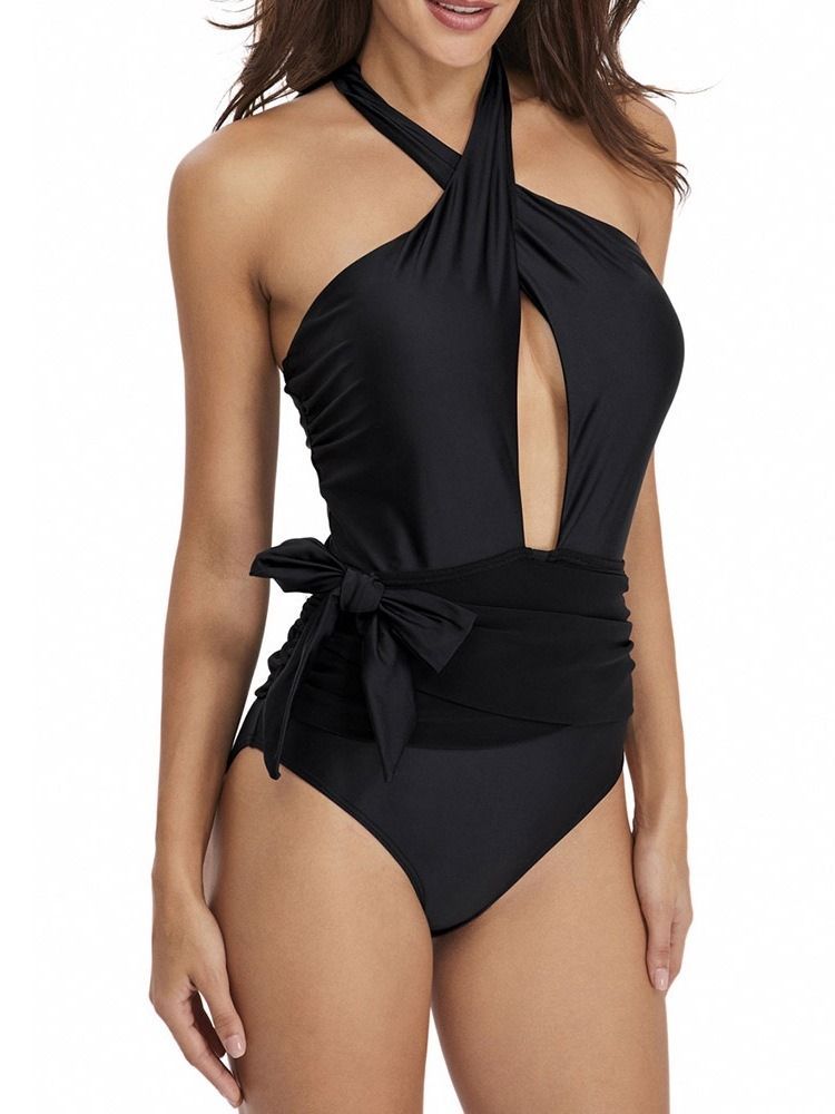 Roupa De Banho Sexy Feminina Com Lace-up Bowknot Beach Look