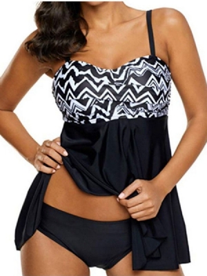 Tankini Feminino Set Stripe Plus Size Sexy Swimwear