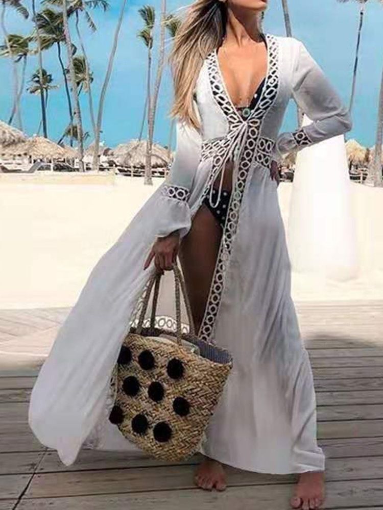 Tops De Praia Femininos Com Cordões Simples E Lisos