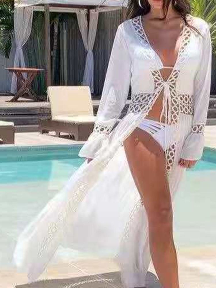 Tops De Praia Femininos Com Cordões Simples E Lisos