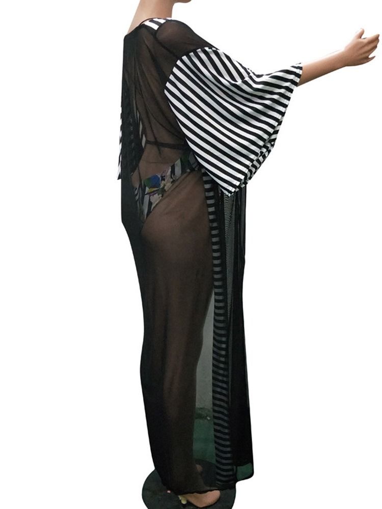 Traje De Banho Feminino Com Listras De Uma Peça Ocidental