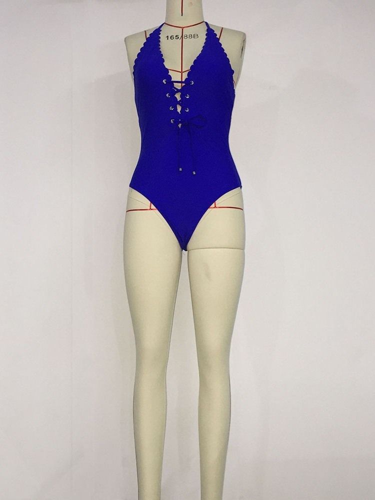 Traje De Banho Sexy Feminino Com Cordões