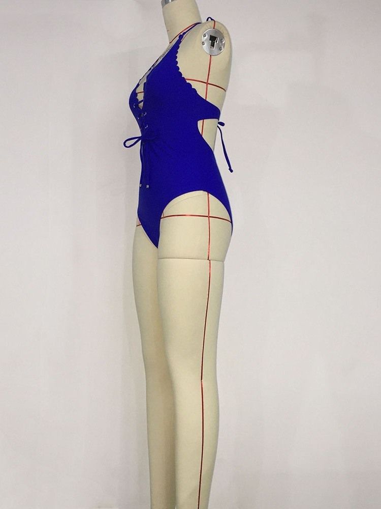 Traje De Banho Sexy Feminino Com Cordões