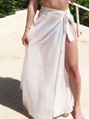 Vestidos De Praia De Patchwork Liso Feminino Com Saia Até O Chão