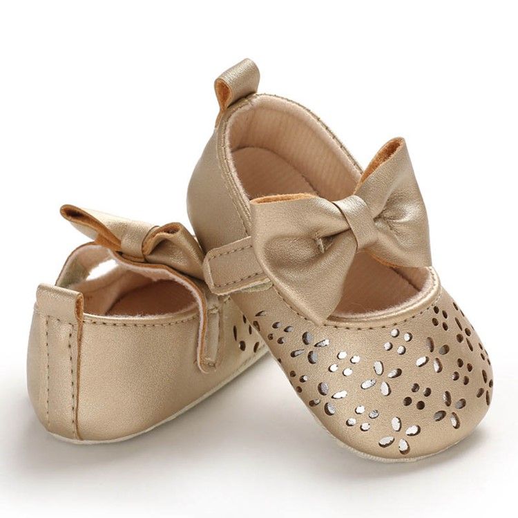 Sapatilhas De Bebê Bowknot Hollow