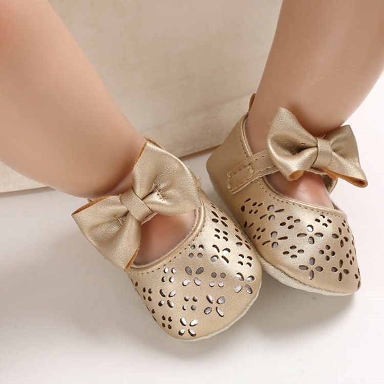 Sapatilhas De Bebê Bowknot Hollow