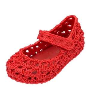 Sapatilhas De Bebê De Velcro Simples De Pvc