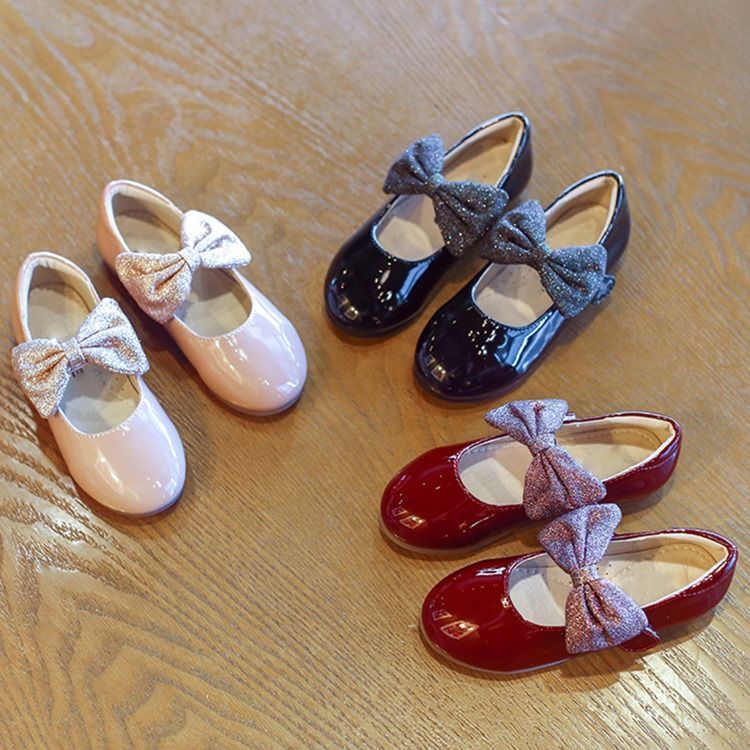 Sapatilhas De Bico Redondo De Mola Bowknot
