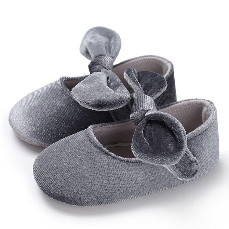 Sapatilhas De Velcro Bowknot Para Crianças