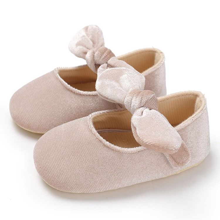 Sapatilhas De Velcro Bowknot Para Crianças