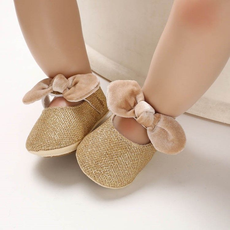 Sapatos De Algodão Bowknot Para Crianças